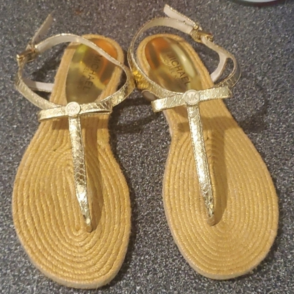 Michael Kors Metallic Gold Sandals